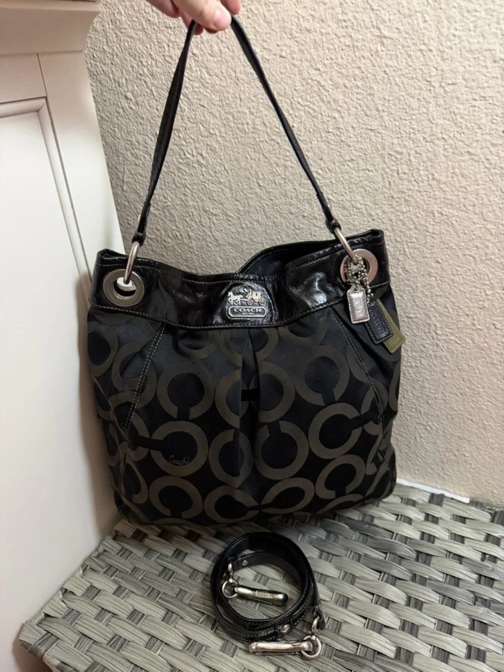 Coach Madison Black Shoulder Bag with Crossbody Strap - Style 14580 - Picture 11 of 16